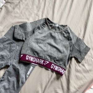 Gym Shark knit high waist pant and crop top